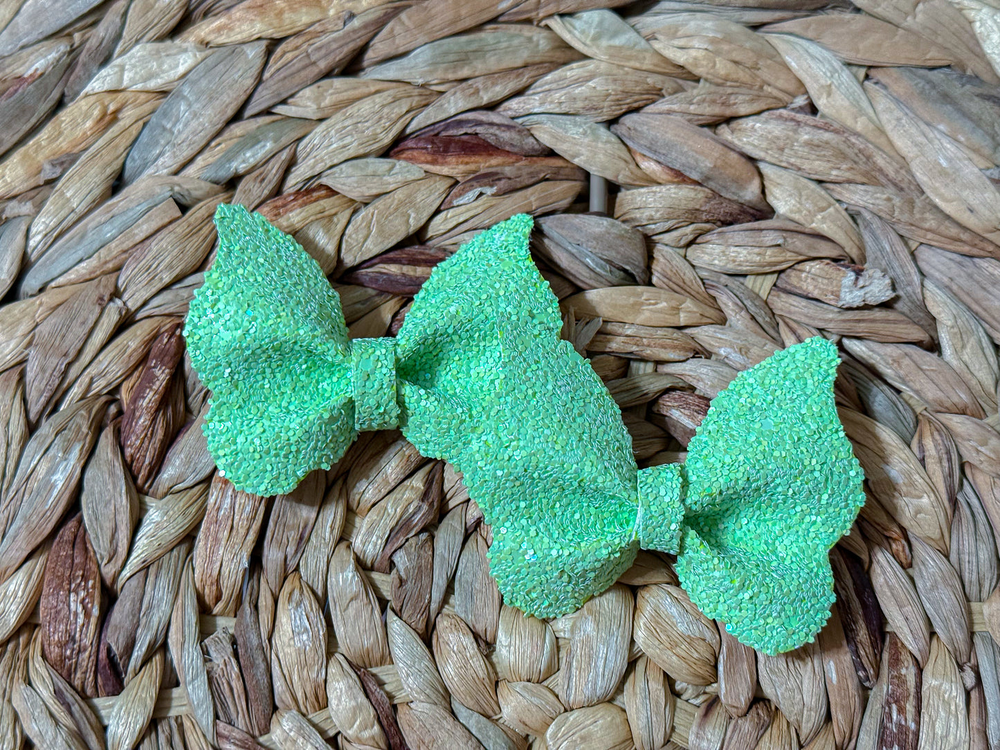 Green Butterfly Clips